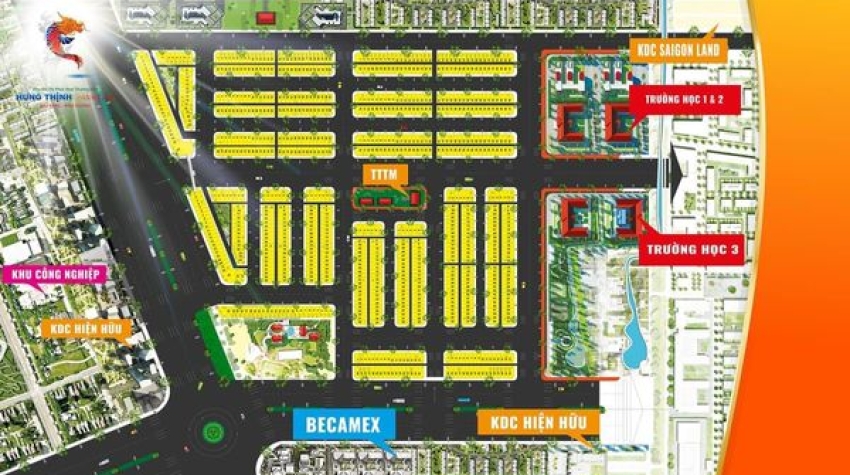 Bán đất  góc TT Thanh Pho Đồng Xoài dự án KDC Nam Long tp Đồng Xoài 