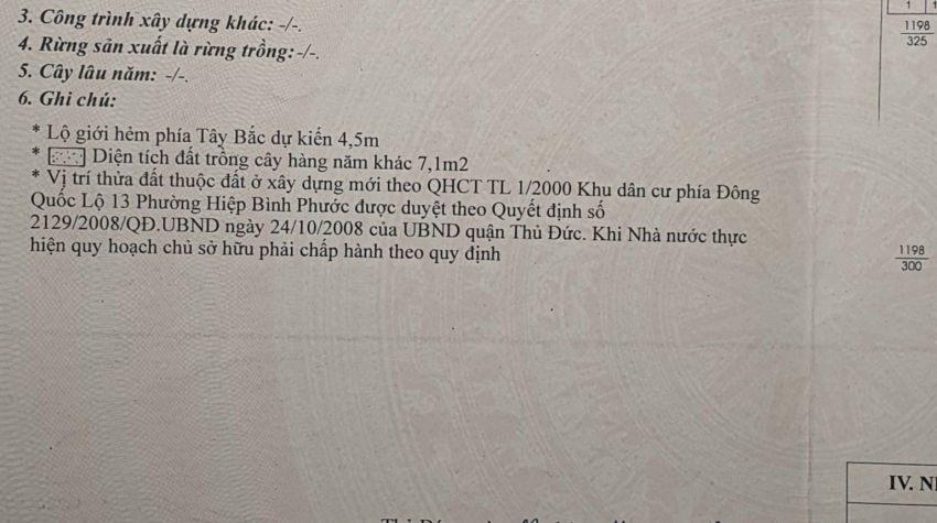 BÁN ĐẤT HẺM 520 QUỐC LỘ 13 GẦN BÌNH TRIỆU 5.8x15