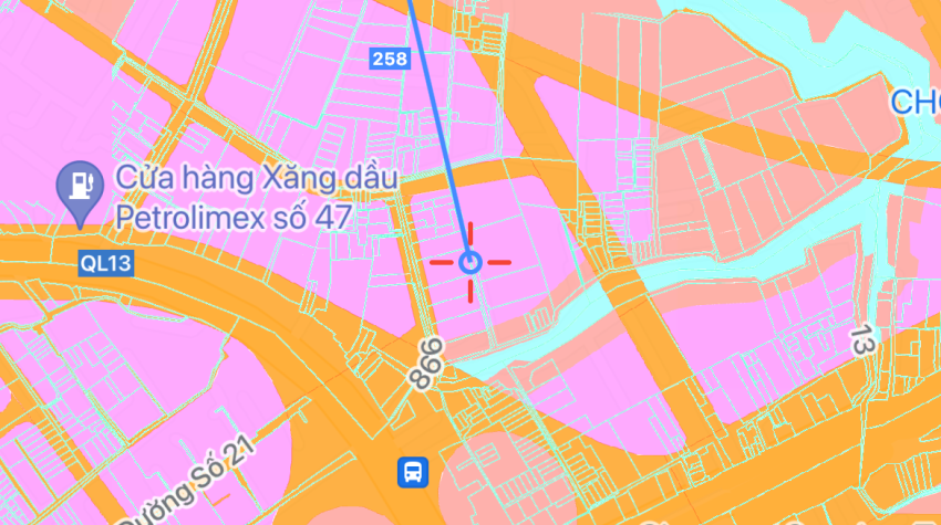 Cho thuê 6600m đất đường số 10 QL 13 Hiệp Bình Phước Tp. Thủ Dức
