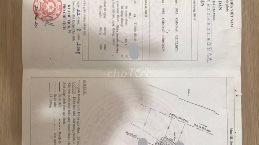 bán gấp nhà MT Lý Tế Xuyên, Linh Đông, TP thủ Đức 8,5ty